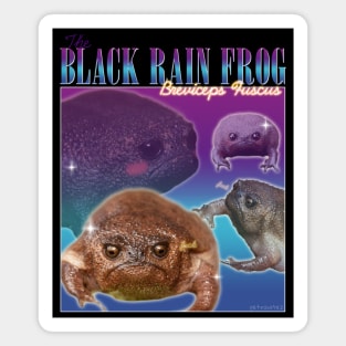 Black rain frog fan t-shirt retro style Magnet